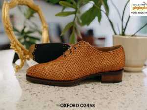 Giày tây nam da đan xen thủ công cá tính Oxford O2458 003