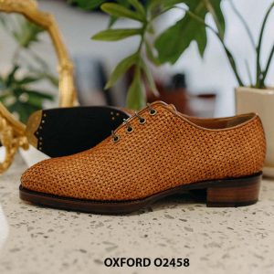 Giày tây nam da đan xen thủ công cá tính Oxford O2458 003