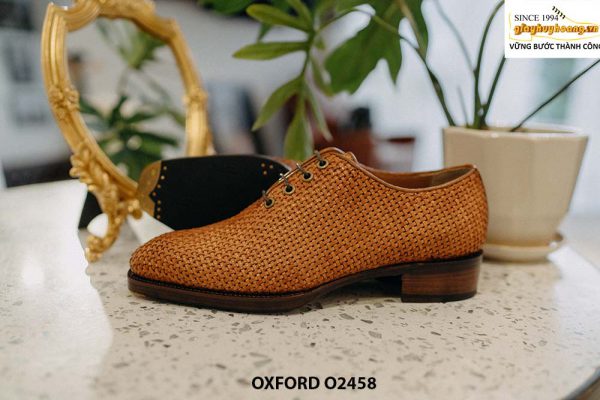 Giày tây nam da đan xen thủ công cá tính Oxford O2458 003