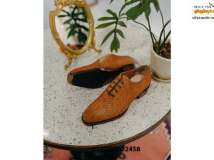 Giày tây nam da đan xen thủ công cá tính Oxford O2458 002