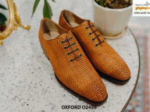 Giày tây nam da đan xen thủ công cá tính Oxford O2458 001