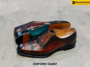 Giày da nam chính hãng đế da bò cao cấp Oxford O2487 003