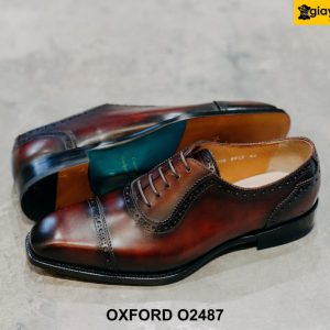 Giày da nam chính hãng đế da bò cao cấp Oxford O2487 003