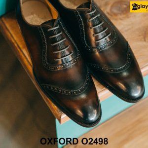 Giày da nam lót da bê cao cấp thoáng khí Oxford O2498 004