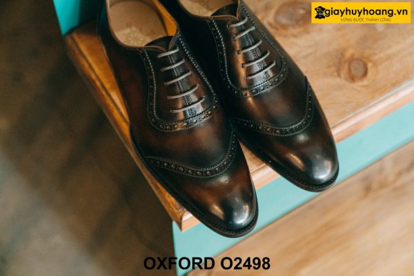 Giày da nam lót da bê cao cấp thoáng khí Oxford O2498 004