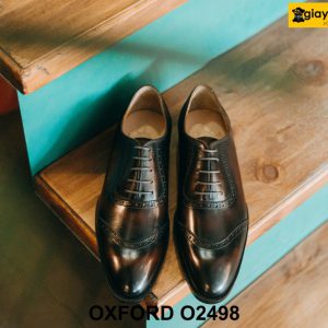 Giày da nam lót da bê cao cấp thoáng khí Oxford O2498 001