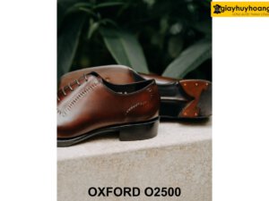 Giày da nam trơn Wholecut không đường may Oxford O2500 003