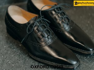 Giày da nam màu đen mũi trơn Oxford O2548 005