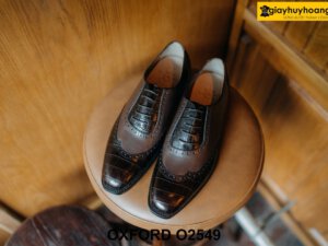 Giày da nam đóng thủ công Oxford O2549 001