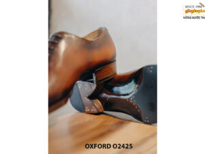Giày da nam trơn không đục lỗ Oxford O2425 004