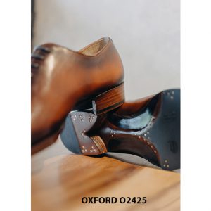 Giày da nam trơn không đục lỗ Oxford O2425 004
