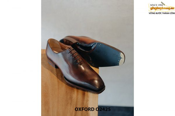 Giày da nam trơn không đục lỗ Oxford O2425 003