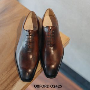 Giày da nam trơn không đục lỗ Oxford O2425 001