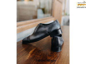 Giày da nam nhuộm thủ công màu xám Oxford O2426 004