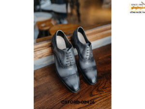 Giày da nam nhuộm thủ công màu xám Oxford O2426 001