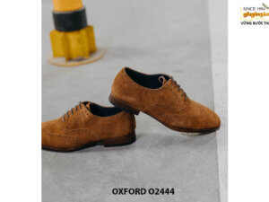 Giày tây nam da lộn đục lỗ Wingtips Oxford O2442 004