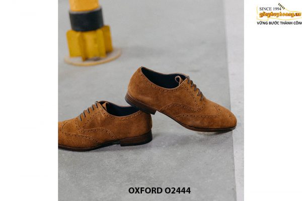 Giày tây nam da lộn đục lỗ Wingtips Oxford O2442 004