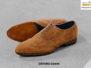 Giày tây nam da lộn đục lỗ Wingtips Oxford O2442 001