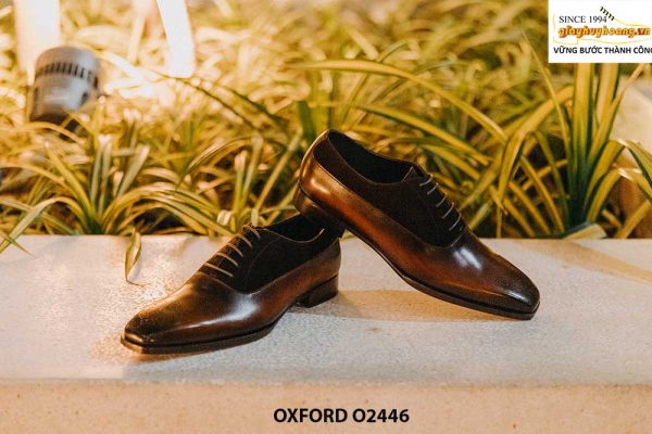 Giày da mũi vuông nam sang trọng quyền lực Oxford O2446 001