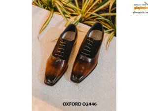 Giày da mũi vuông nam sang trọng quyền lực Oxford O2446 004