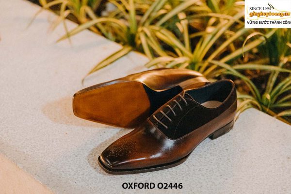 Giày da mũi vuông nam sang trọng quyền lực Oxford O2446 003