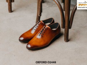 Giày da nam trơn thiết kế công sở Oxford O2448 001