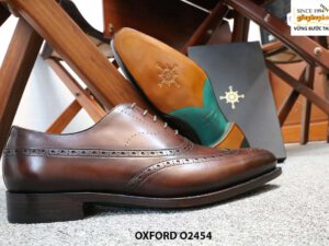 Giày da nam đế da bò khâu goodyear welted Oxford O2454 005