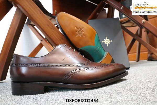 Giày da nam đế da bò khâu goodyear welted Oxford O2454 005