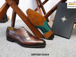 Giày da nam đế da bò khâu goodyear welted Oxford O2454 004