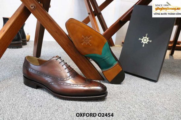 Giày da nam đế da bò khâu goodyear welted Oxford O2454 004
