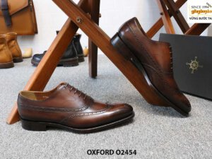 Giày da nam đế da bò khâu goodyear welted Oxford O2454 003