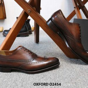 Giày da nam đế da bò khâu goodyear welted Oxford O2454 003
