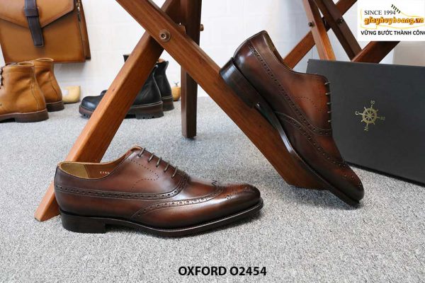 Giày da nam đế da bò khâu goodyear welted Oxford O2454 003