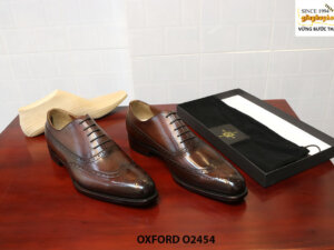 Giày da nam đế da bò khâu goodyear welted Oxford O2454 001