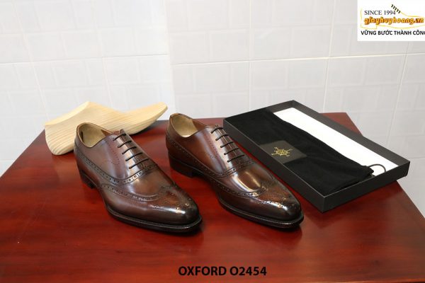 Giày da nam đế da bò khâu goodyear welted Oxford O2454 001