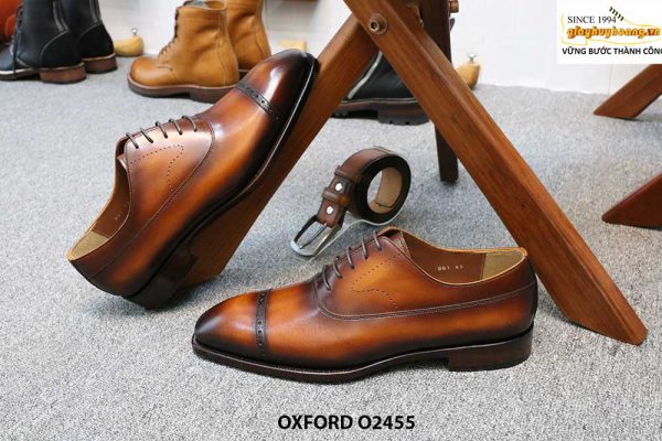Giày tây nam buộc dây đẹp sang trọng Oxford O2455 007