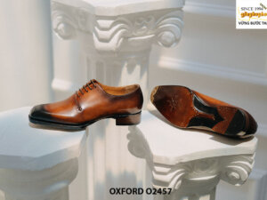 Giày tây nam chính hãng đế khâu chỉ Oxford O2457 006