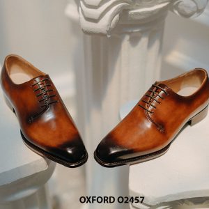 Giày tây nam chính hãng đế khâu chỉ Oxford O2457 003