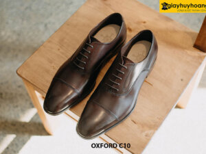 Giày da nam công sở cao cấp đế da bò Oxford O2474 001