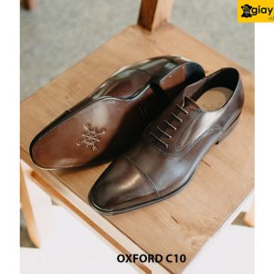 Giày da nam công sở cao cấp đế da bò Oxford O2474 003