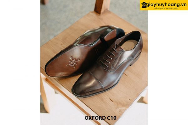 Giày da nam công sở cao cấp đế da bò Oxford O2474 003