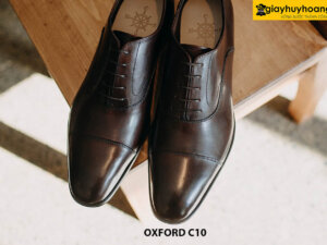 Giày da nam công sở cao cấp đế da bò Oxford O2474 002