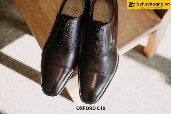 Giày da nam công sở cao cấp đế da bò Oxford O2474 002