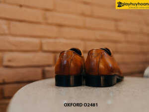 Giày da nam kiểu trơn có 3 lỗ xỏ dây Oxford O2481 004
