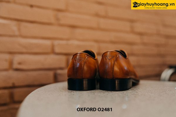 Giày da nam kiểu trơn có 3 lỗ xỏ dây Oxford O2481 004
