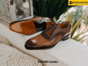 Giày da nam làm từ da bò con nhập khẩu Oxford O2482 0002
