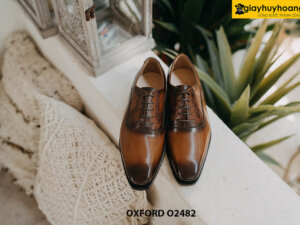 Giày da nam làm từ da bò con nhập khẩu Oxford O2482 0001