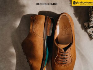 Giày tây nam da lộn đế da bò khâu goodyear welted Oxford O2483 003
