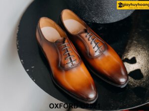 Giày tây nam da bê con thảo mộc tự nhiên Oxford O2521 001