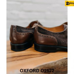 Giày tây nam màu nâu phối da lộn Oxford O2522 004